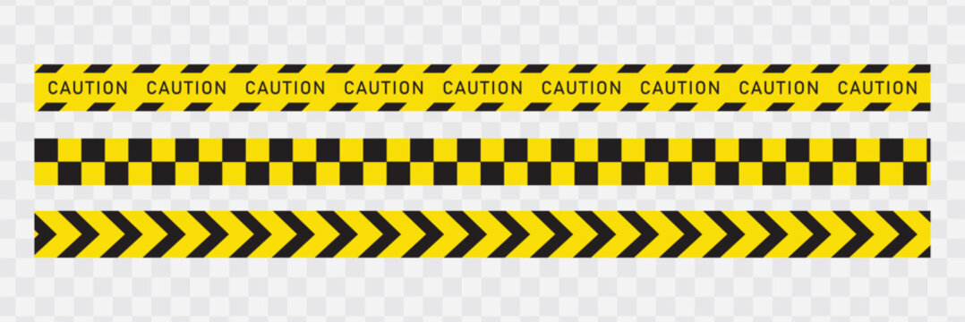 Warning tape with yellow and black diagonal stripes. yellow black diagonal stripes line. Safety stripe warning caution hazard danger road vector sign symbol. Vector illustration