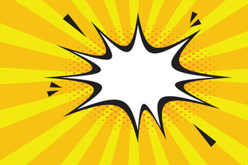 Speech Bubble icon with sunburst, halftone with Speech Bubble icon. Speech bubble comic icon, flat Cloud message box, speech bubbles collection.