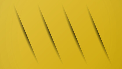 Yellow Background with Realistic Paper Cuts.