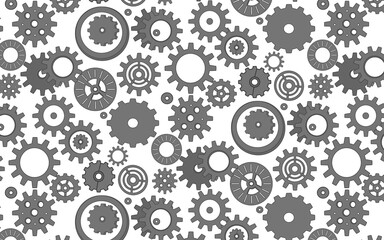 Element of the mechanism steampunk gears technical blueprint silhouette background