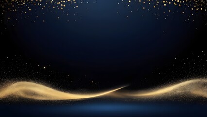 Obraz premium Dark blue luxury abstract background with glow