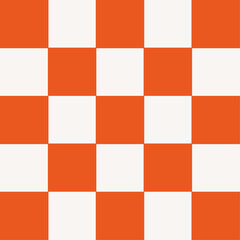 Orange and White Checkerboard Pattern Background.