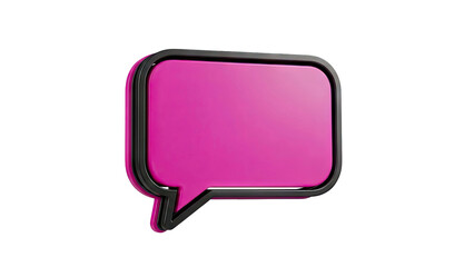 Fototapeta premium 3D Pink Speech Bubble Icon