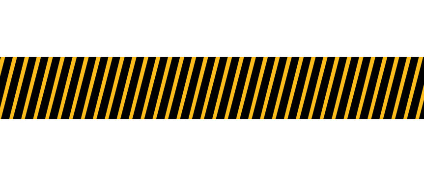Set of taxi car marking stripes or caution tapes isolated on white background. Black and yellow checkered and striped textures. Forbidden, safety, danger or warning ribbons. Vector flat illustration