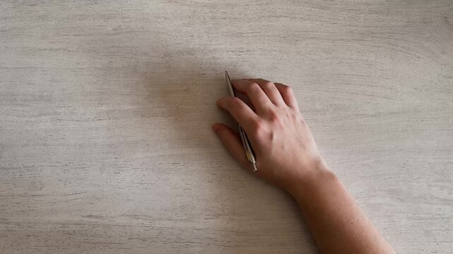 Hand Drumming Fingers with Pen Fidgeting Stress Close Up