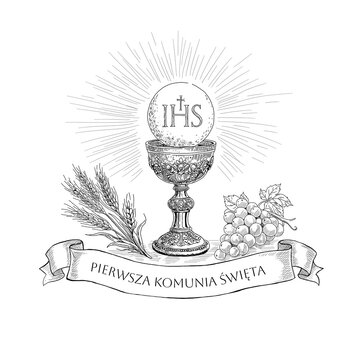Pierwsza Komunia święta rysunek