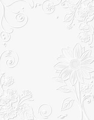Obraz premium embossed image of flowers 