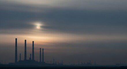 Industrial Dusk Scene