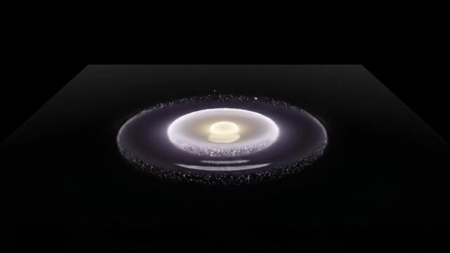 Solar System Formation Footage Video, Protoplanetary Disk, Celestial Body, Space Environment, Aerial View, Astronomy Concept