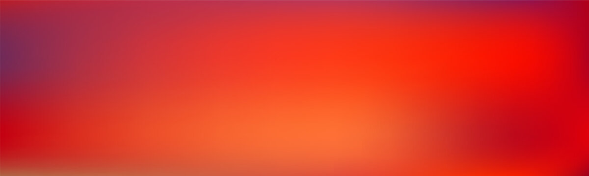 Sunset gradient combining warm oranges and reds. A blurred gradient of the evening sky. Perfect for posters, banners and wallpapers depicting a magical evening atmosphere. Vector illustration.