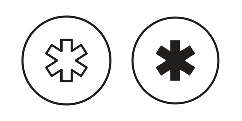 Fototapeta premium Asterisk icon for templates, web design and infographics. EPS10