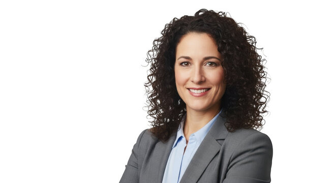 Professional woman portrait isolated on transparent background