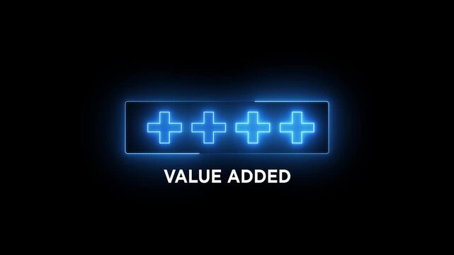 Value Added Concept on transparent background. Value Added representing growth, improvement, and added value in business and projects.