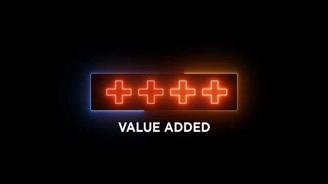 Value Added Concept on transparent background. Value Added representing growth, improvement, and added value in business and projects. Positive thinking or personal development.