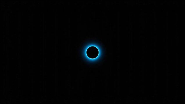 Ethereal Blue Eclipse - A Mesmerizing Cosmic Phenomenon in Deep Space.
