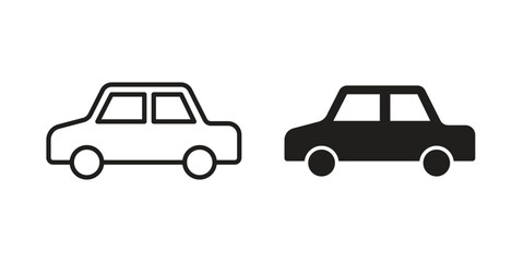 Car side view icon for templates, web design and infographics. EPS10 © Raj