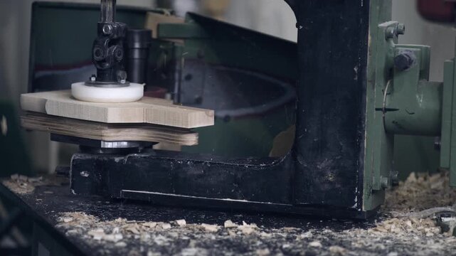 Automated wood milling process using a professional copy shaper machine