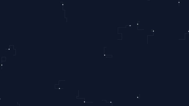 motion none Horizontal Dark Blue Background with White Dots and Lines Animation
