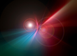 Naklejka premium Abstract light trails on black background; motion blur