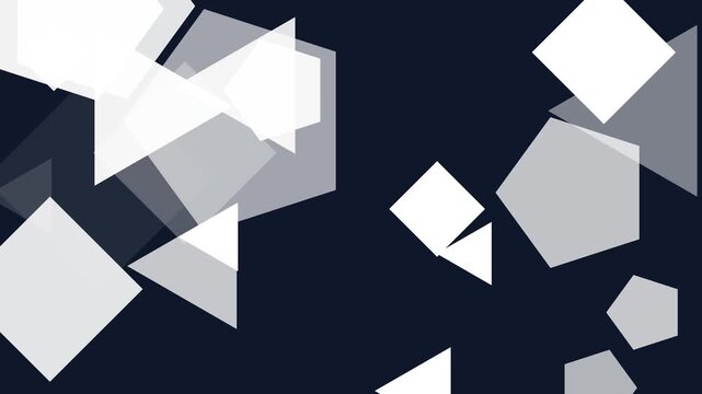 motion none Horizontal Abstract Geometric Shapes Animation on Dark Background