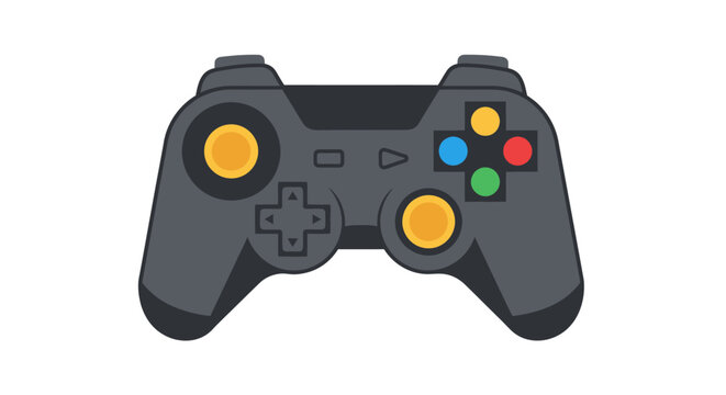 Modern game controller illustration isolated on white background for gaming