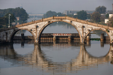 Ancient Stone Arch Bridge in Shuanglin, Huzhou, China