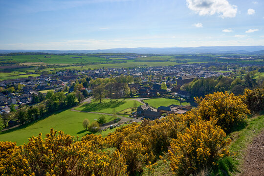 Panoramic view over Alva Glen, Scotland.