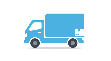 Delivery truck icon vector illustration of a cargo vehicle on white background