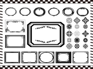 Obraz premium アンティークフレームセット四角形６