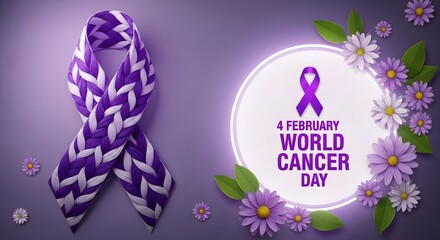 Fototapeta premium Celebrating world cancer day on february 4th