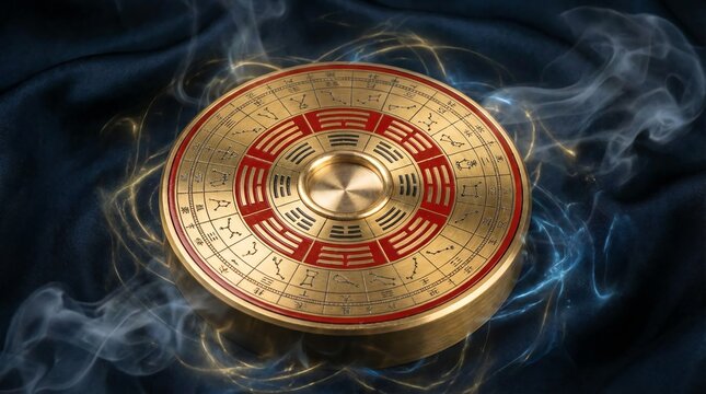 Intricate Feng Shui Compass Luo Pan For Geomancy Readings