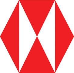 Obraz premium red and white triangle bokes