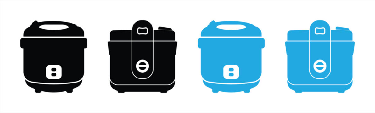 Rice Cooker and Electric Cooker Icon Set