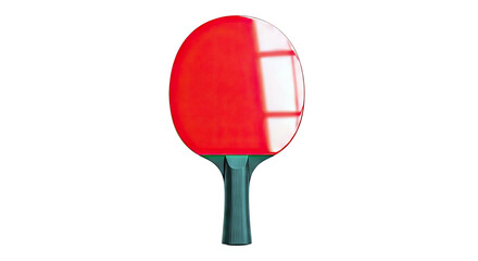Red Ping Pong Paddle on White Background