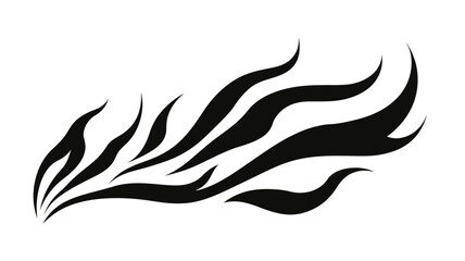 Fototapeta premium Black Flame Tattoo Design Element.