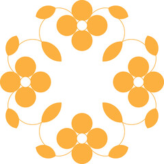 Indian Traditional Decorative Floral Design Element