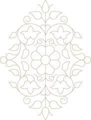 Indian Traditional Decorative Floral Design Element