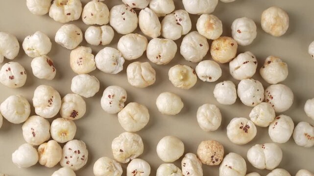 Makhana closeup or macro shot.