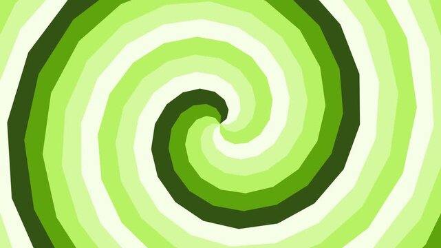motion hypno Horizontal Green Spiral Background Animation with Gradient Effect
