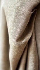 Fototapeta premium Neutral Gray Swirled Fabric Texture Background, Soft Weave with Calm Colors for Versatile Design Use