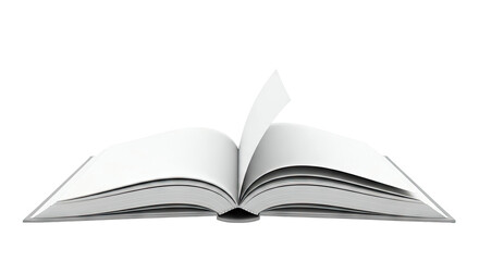 Fototapeta premium Open blank book with pages turning