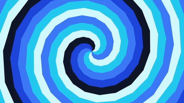 motion hypno Horizontal Blue swirling spiral pattern animation