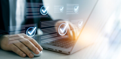 Quality certification service and standardization.Quality assurance document management technology standards and ISO.Digital checklist management for business certification and quality assurance.	
