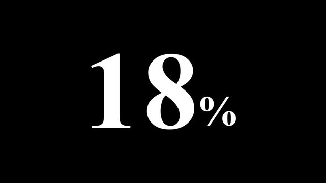 abstract 18 percent animation on black background.