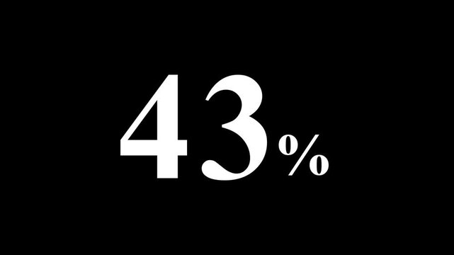 abstract 43 percent animation on black background.