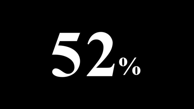 abstract 52 percent animation on black background.