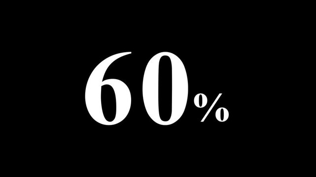 abstract 60 percent animation on black background.