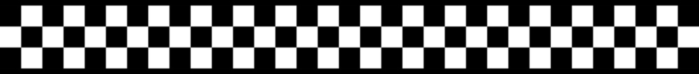 Obraz premium Racing stripes, squares, seamless, layered, silhouette. Black and white, racing pattern.