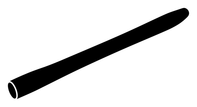 Didgeridoo Silhouette - Australian Aboriginal Instrument Vector