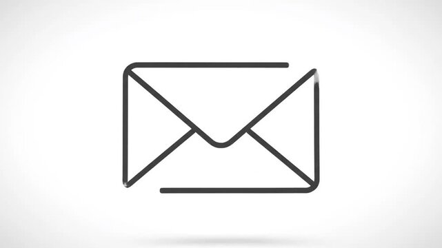 Simple Line Drawings on White Background.